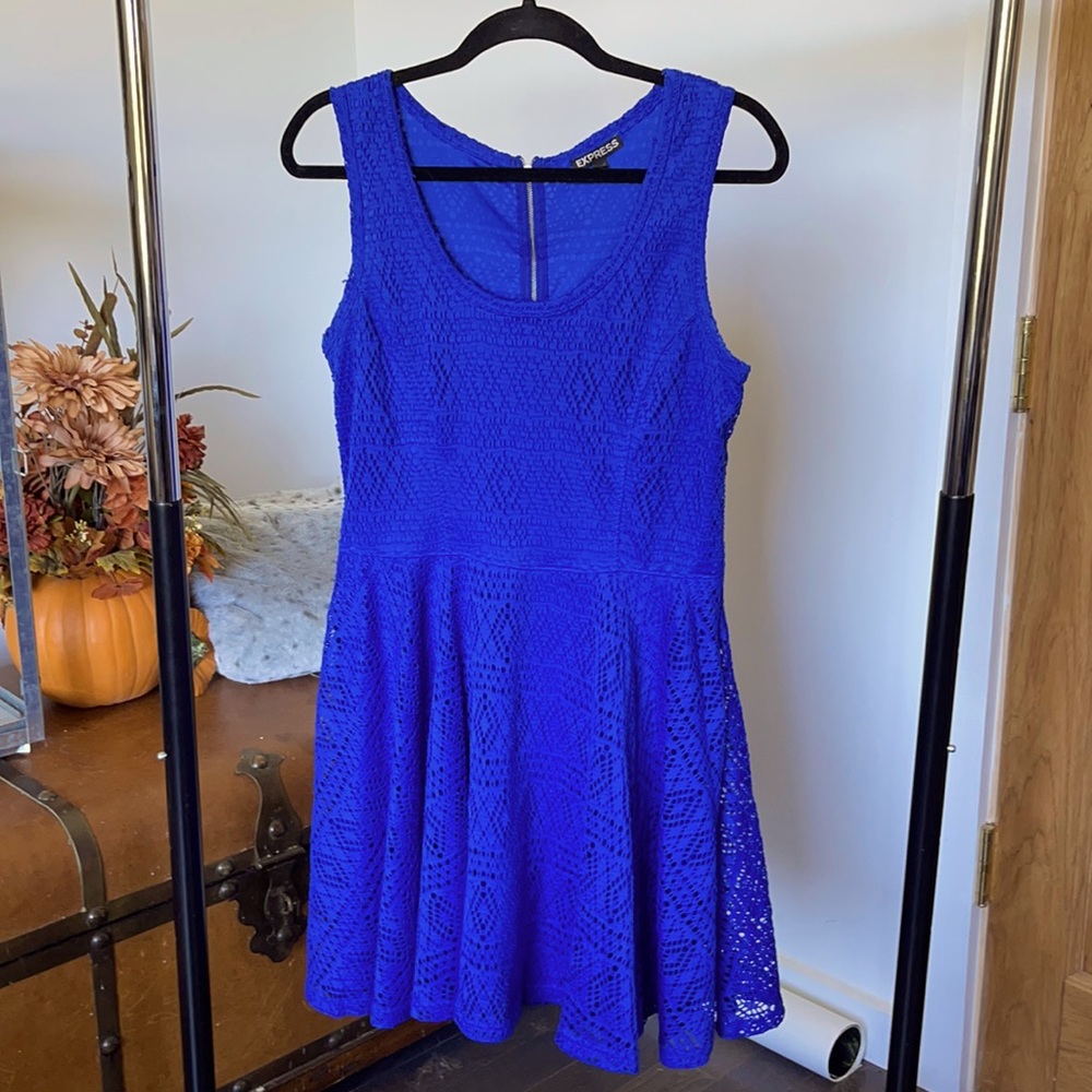 EXPRESS Blue Lace Dress